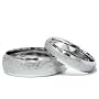 Matching Mens Ladies Hammered 7MM/4MM Comfort Fit Wedding Band Set Hammer Rings