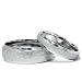 Matching Mens Ladies Hammered 7MM/4MM Comfort Fit Wedding Band Set Hammer Rings