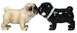 Kissing Pugs Salt and Pepper Shakers Set