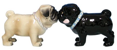 Mwah Kissing Pugs Salt and Pepper Set