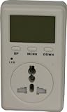WANF Electricity Energy Watt Usage Meter for UK Power Socket - Backlit Display