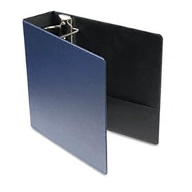 New-Cardinal 18743 - Recycled Leather Grain Vinyl EasyOpen Slant D-Ring Binder, 3 Capacity, Navy - CRD18743