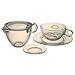Pickwick Teeset Glastee Service Stapelbar Teepot mit Deckel Tasse mit Untertasse und Teeablage Schotel