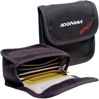 Adorama Slinger Filter Pouch "P" Holds Five 86mm Round or Five "P" Series Square Filters, Black.