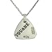 You & Me Triangular Platinum Overlay CAREFREE Sterling Silver Pendant Necklace