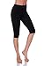 Emmalise Women's Capri 17 in Knee Length Bermuda Seamless Legging - Black, One Size