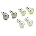 3-er Set Ohrstecker Sterling Silber S��wasser-Zuchtperlen maigr�n, pastellgr�n, jade