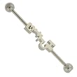 316L Surgical Steel Industrial - Bitch - 14g Ear Wire - 1.5 inch in Length