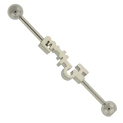 316L Surgical Steel Industrial - Bitch - 14g Ear Wire - 1.5 inch in Length