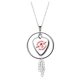 Avenged Sevenfold - Guitar Pic Hoop Necklace In Silver/White/Red