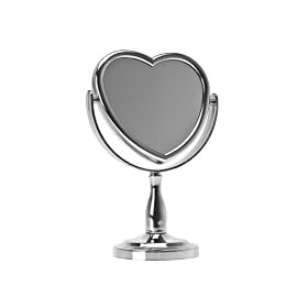 Wanted Heart Mirror, Standing Silver