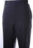 Men's Black 100% Wool Suit-Separate Matching Pants Flat Front