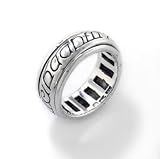 Sterling Silver Elvish Language Spinning Spin Band Ring of Power (Size 4,5,6,7,8,9,10,11,12)