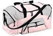 NEW Port & Company - Color Block Sport Duffel Light Pink-OSFA