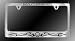 Harley Davidson Chrome Car License Plate Frame - Skull & Flames Design