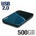 Toshiba 500 GB USB 2.0 Portable Hard Dive HDDR500E04XL (Liquid Blue)