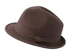Broner Brown Trilby Hat Wool Felt Trilby Hat with Brown Band