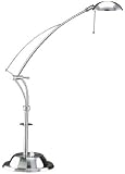 Olga Streamlined Polished Steel Finish Adjustable Desk Lamp