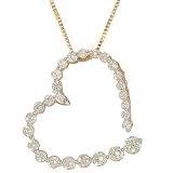 3/4ctw Diamond Journey Heart Pendant