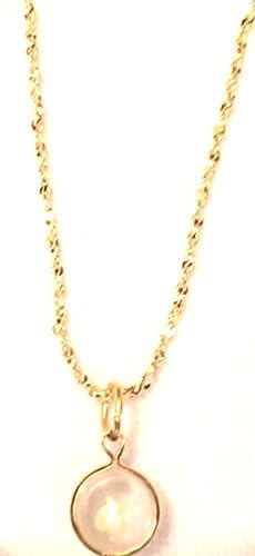 Gift Gold Pearl Mustard Seed Necklace on 20" Gold Plated Chain on Matthew 17:20 Scripture Card