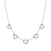 Sterling Silver Five Open Loving Heart Necklace