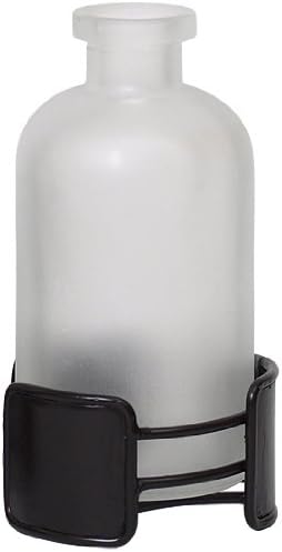 8 oz Apothecary Glass Bottle w/ Metal Maroc Stand - Frosted