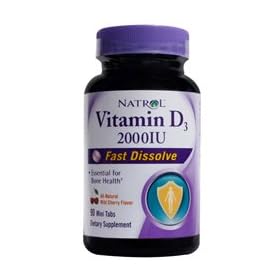 VITAMINE D3 2000 UI (Action Rapide) 90 Mini-Comprim�s au Go�t de Cerise