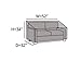 Covermates Outdoor Sofa Loveseat Cover - Water Resistant Polyester, Drawcord Hem, Mesh Vents, Seating and Chair Covers, 52W x 32D x 34H, Khaki