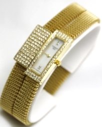 Tissot Watches- Tissot Belflower Set (Watch and Bracelet) in 18K Gold Flexible Adjustable Women's Watch