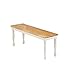 ACME Farmhouse Bench, Natural and White Finish