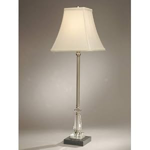 Aries Buffet Lamp in Brushed Nickel by Dale Tiffany Lamps