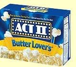 Act II Microwave Popcorn, Butter Lover's, 3-Count (Pack of 6)