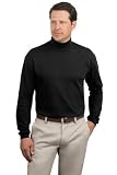 Interlock Knit Turtleneck, Color: Black, Size: Medium