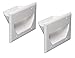 Datacomm 450003WH-2 3 Gang Recessed Low Voltage Cable Plate, 2 Pack