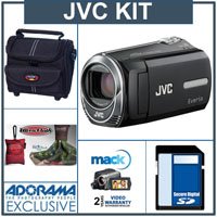 JVC Everio GZ-MS230BUS 8GB Flash Memory Camcorder Kit,- Black - with 8GB SD Memory Card, Camcorder Case, Mack Four Year Exteneded Video Warranty,