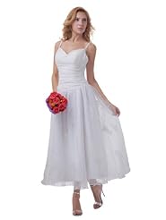 Sexy A-line Chiffon/Organza Pleated Applique Ruched Spaghetti Strap Ankle Length Sweetheart  Dress