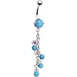 Semi Precious Turquoise Stone Dangle Belly Ring
