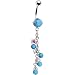 Semi Precious Turquoise Stone Dangle Belly Ring