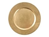 Kitchen & Housewares : Lifestyle 1707goldu Plastic Charger Plate Gold