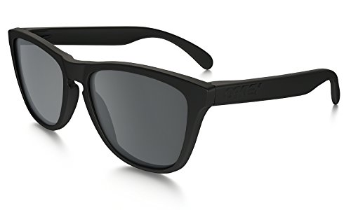 Oakley Men's Frogskins OO9013-50 Iridium Wayfarer Sunglasses, Matte Black,