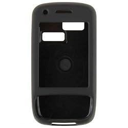 SOLID BLACK RUBBERIZED SNAP-ON COVER HARD CASE (With Optional Swivel Belt Clip) for HTC TILT 8925 / TyTN II (Kaiser)
