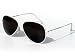 Tedd Haze Pilotenbrille Mountain White - mit Brillen Beutel