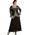J Kara Plus Size Sleeveless Beaded Gown with Jacket