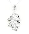 Secrets of the Wood Sterling Silver Oak Leaf Pendant with 18" Box Chain Necklace