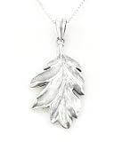 Secrets of the Wood Sterling Silver Oak Leaf Pendant with 18