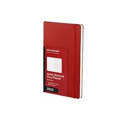 Wochennotizbuch 2012, 13x21 cm, harter Einband, rot (Moleskine Legendary Notebooks (Calendars))