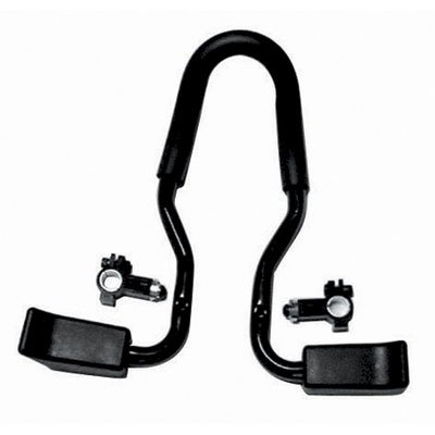 Pyramid - Tri Black Alloy Bicycle Handlebar, 25.4mm, w/ Rubber Grips