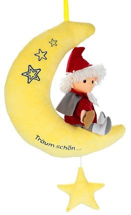 Childrens Toyshop  Spielwaren : heunec 664074 - Sandmann auf Mond mit Musikzugwerk 22 cm