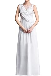 Chiffon Illusion Sheer Lace Natural   Waistline Evening Dress/Party Dress/Wedding Dress 