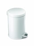 from simple Human simplehuman Deluxe Mini Round Pedal Bin with White Steel Finish, 3 Litre Model CW1856